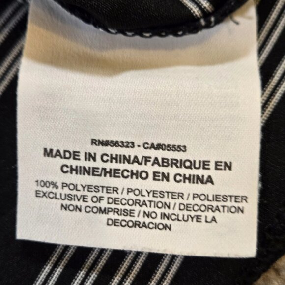 Nike Golf Tour Performance Mens Large Black Wht Stripe Short Sleeve Polo Dri-Fit - Picture 8 of 9